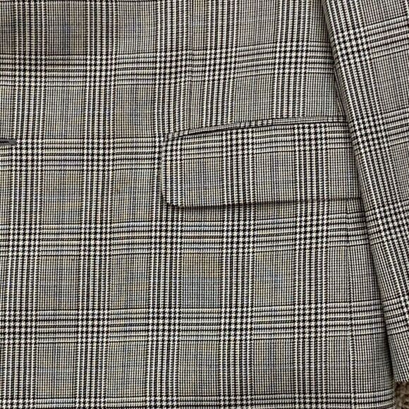 HART SCHAFFNER MARX Mens Gray Plaid Sport Coat Suit Jacket Blazer 43 R - Picture 5 of 16